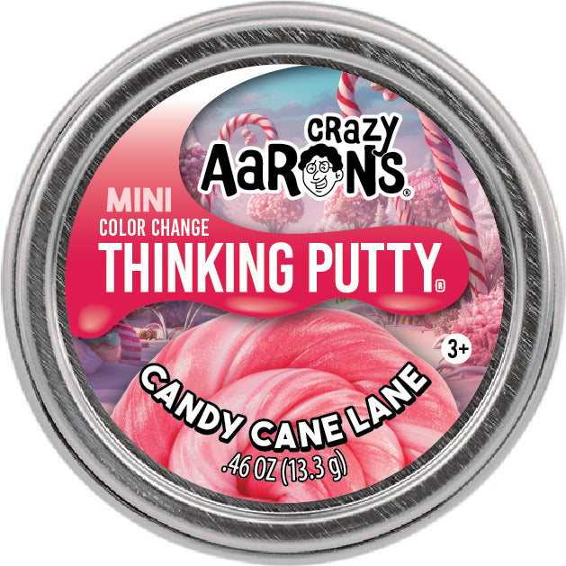 Mini Candy Cane Lane - 2" Thinking Putty Tin