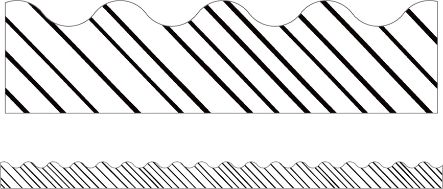 Kind Vibes Black & White Stripes Scalloped Borders
