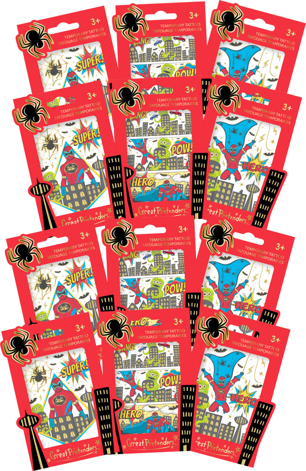 Superhero Tattoo Assortment