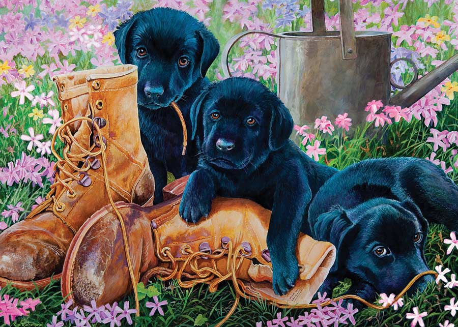 Black Lab Puppies (Tray Puzzle)