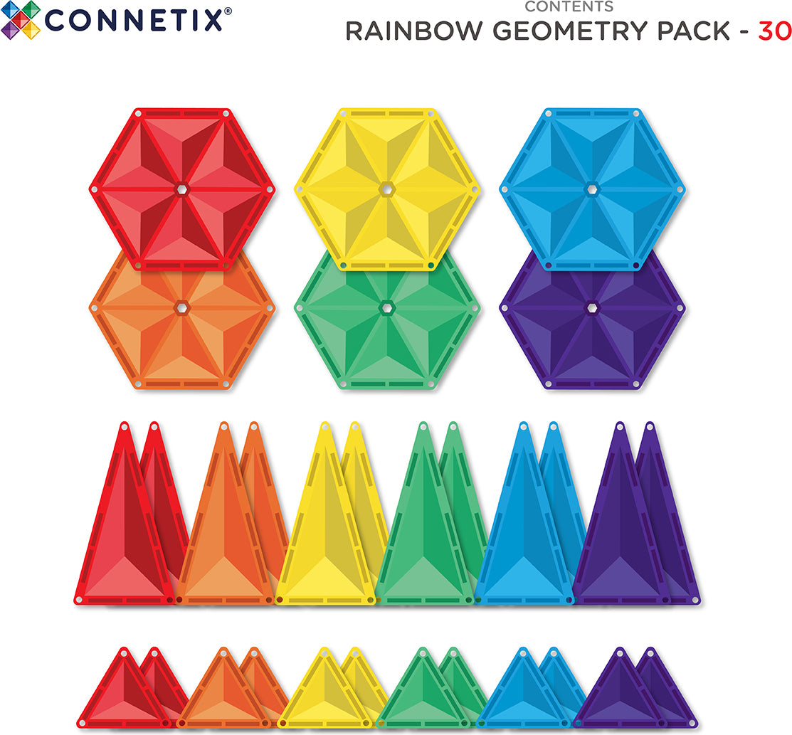 Connetix Rainbow Geometry Pack (30 pc)