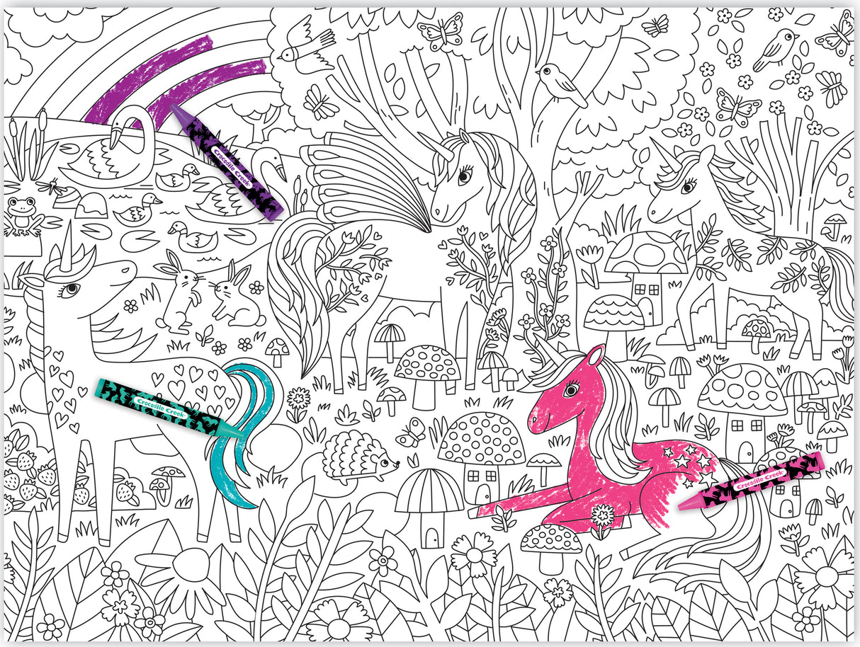Color a Poster with Crayons - Unicorn