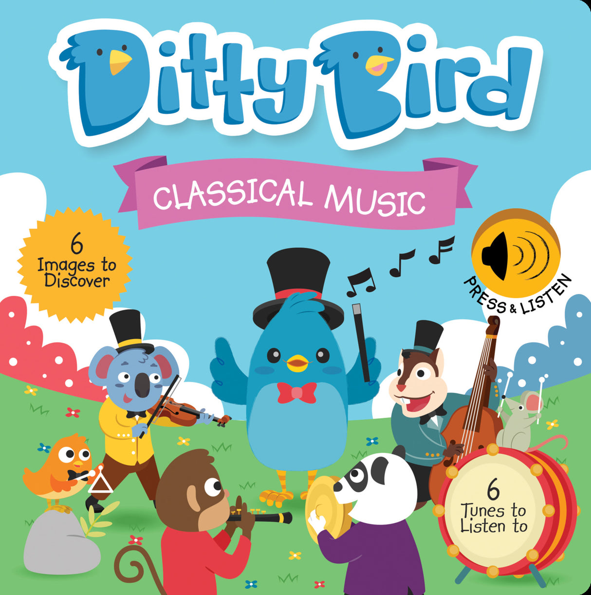 Ditty Bird | Classical Music | Interactive Sound Book for toddlers 1- 3 | Music for Baby | Musical books Mozart, Beethoven
