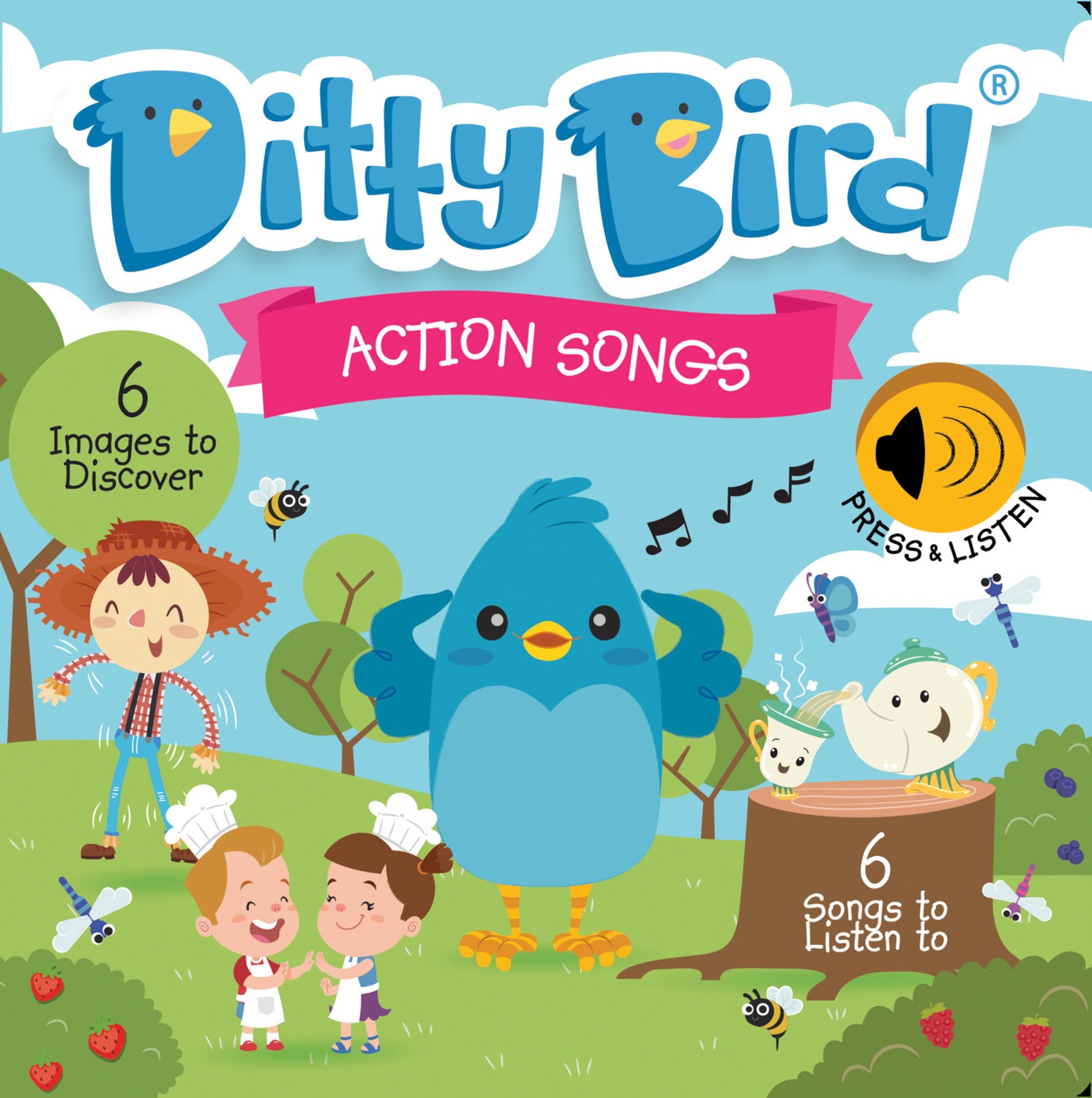 Ditty Bird | Action Songs | Interactive Sound Book for toddlers 1- 3 | Musical books for 1 year old