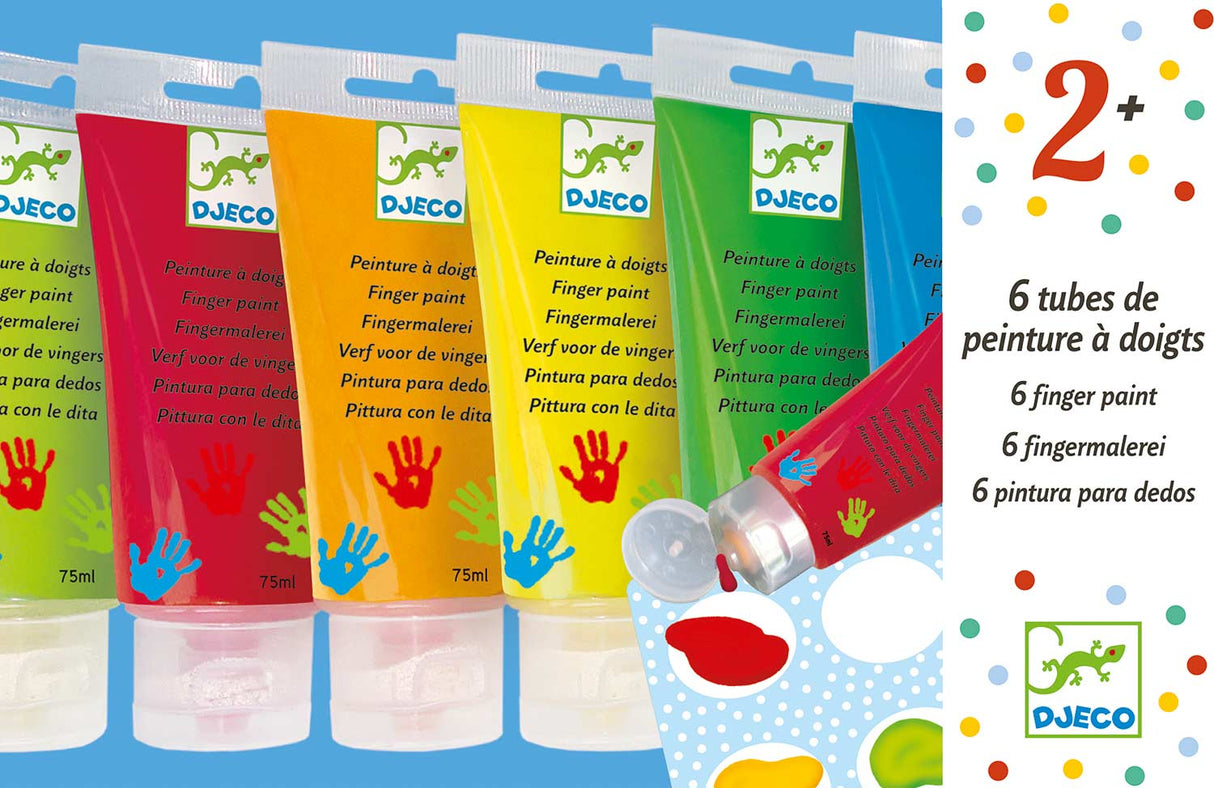 6 Tubes of Finger Paint - Classic