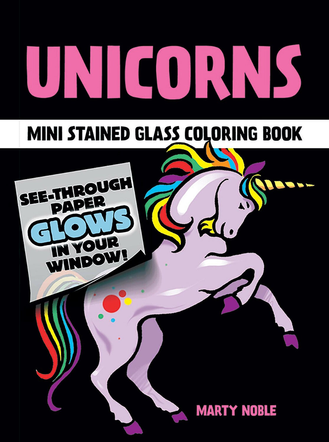 Unicorns Stained Glass Coloring Book