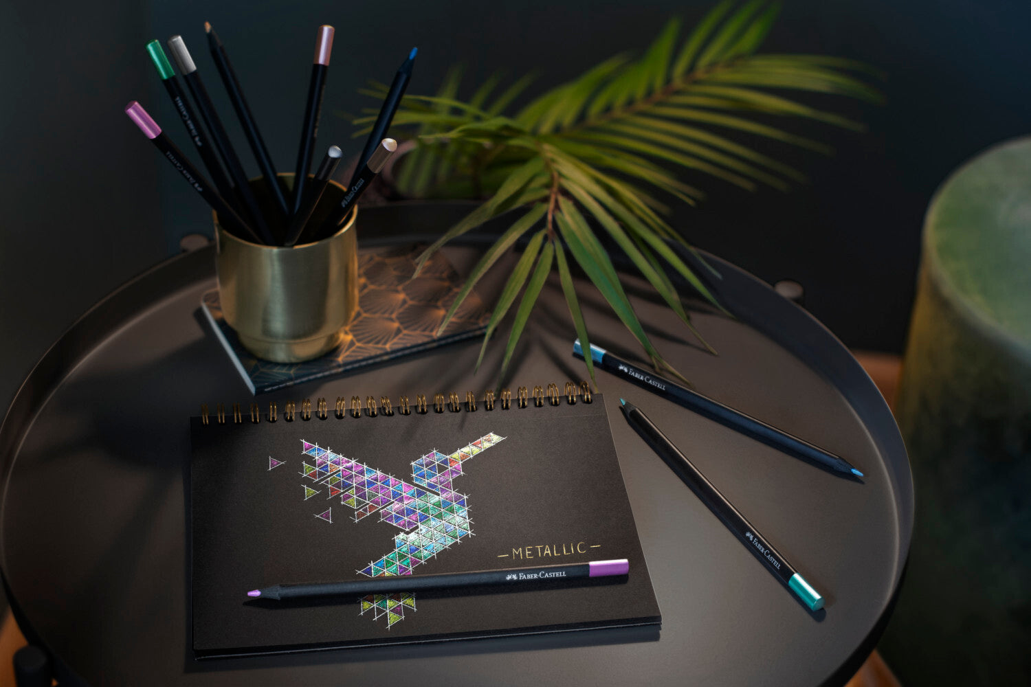 12Ct Metallic Pencils Black Edition