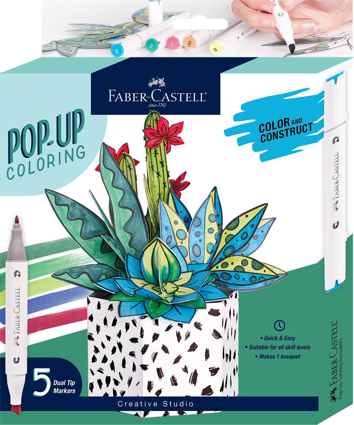 Pop Up Coloring - Succulent