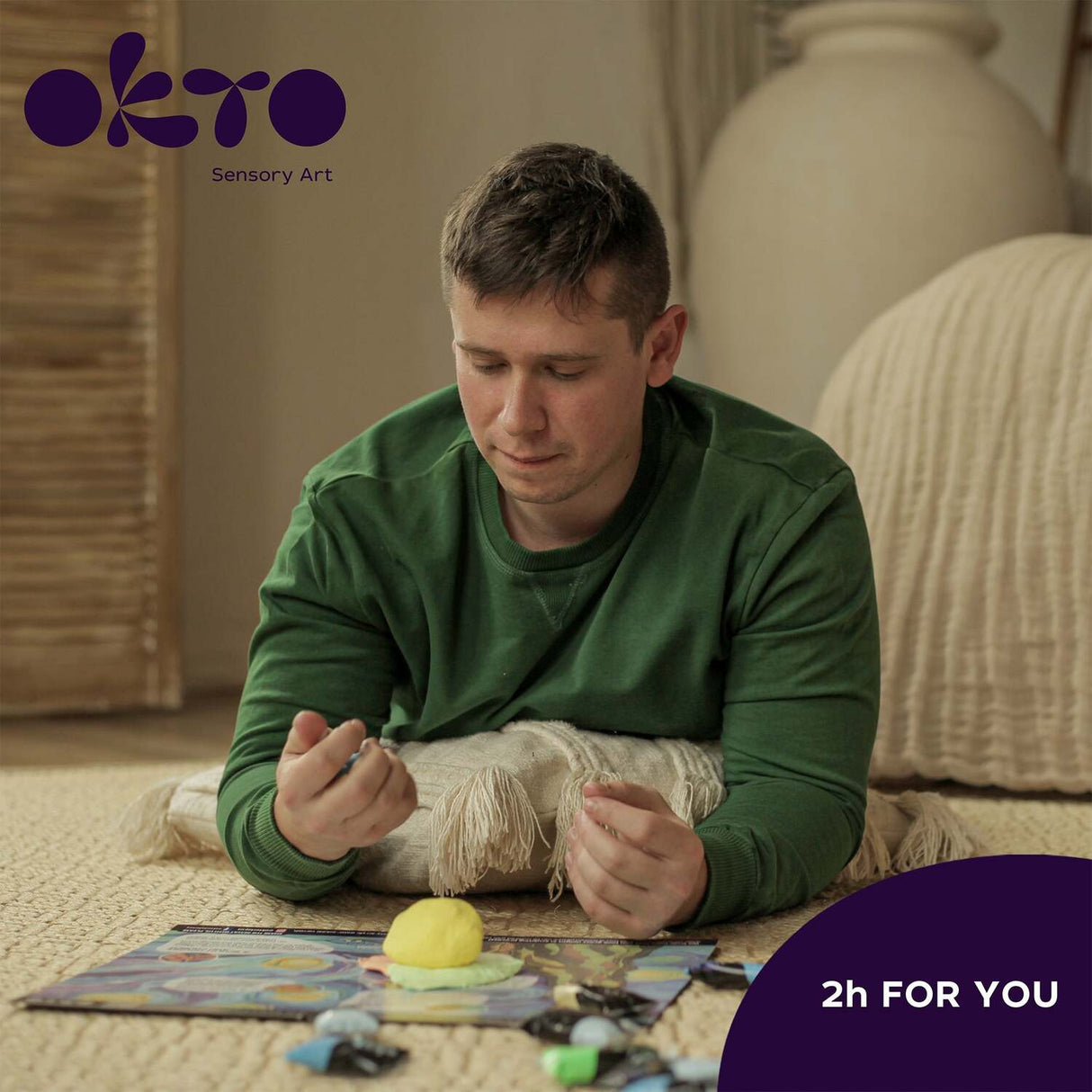 OKTO Sensory Art 3D Painting "Starry Night" – 11.8" x 15.7" Canvas Kit