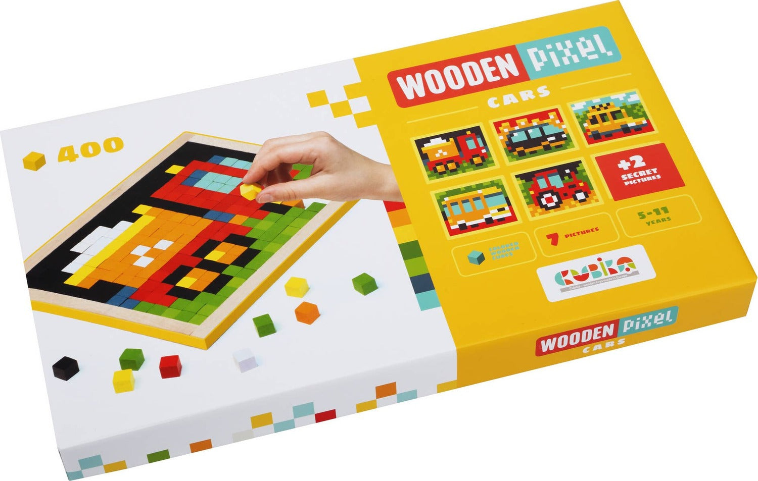 Wise Elk/Cubika Wooden Mosaic Kit - Wooden Pixels Cars, 400 pcs.