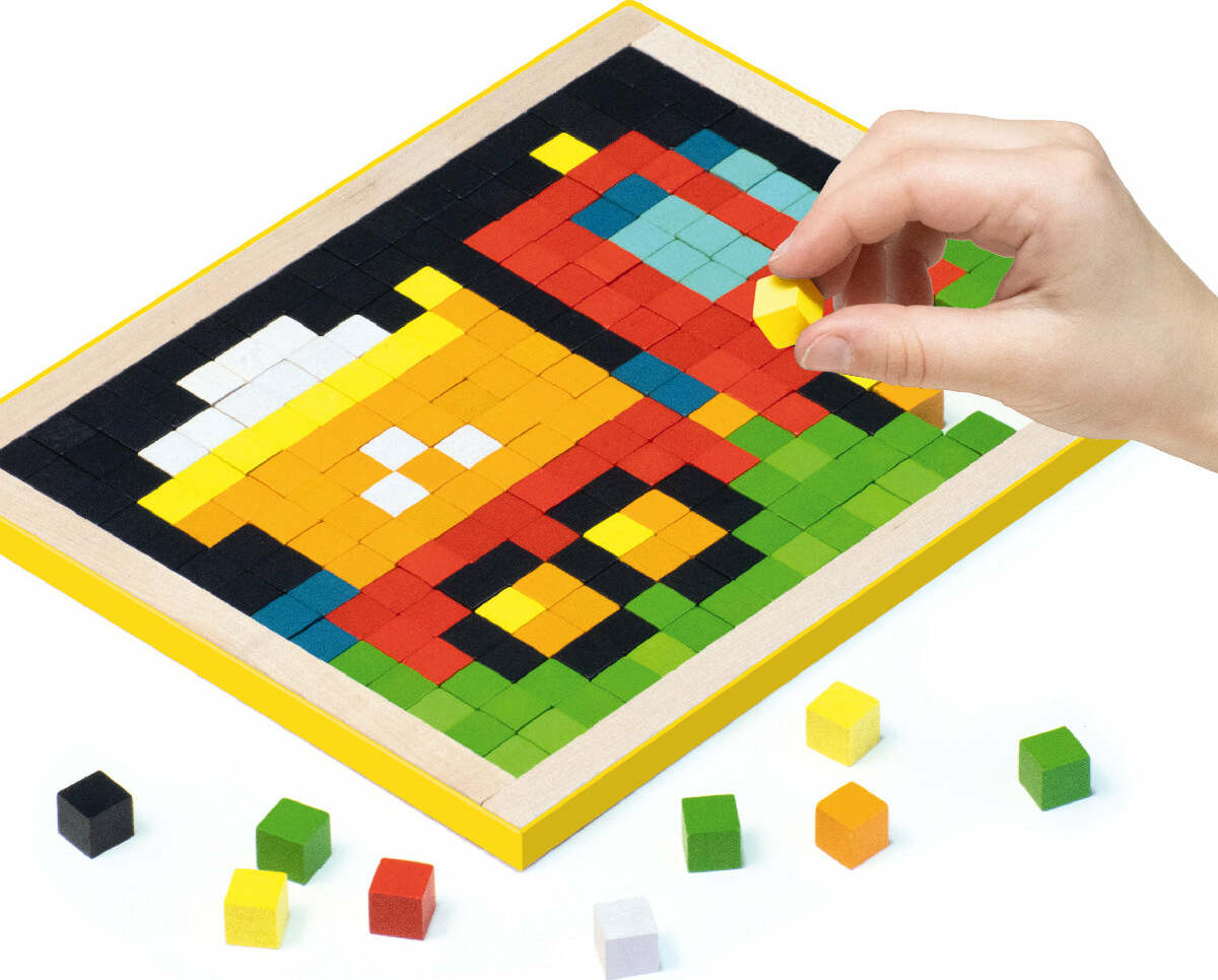 Wise Elk/Cubika Wooden Mosaic Kit - Wooden Pixels Cars, 400 pcs.