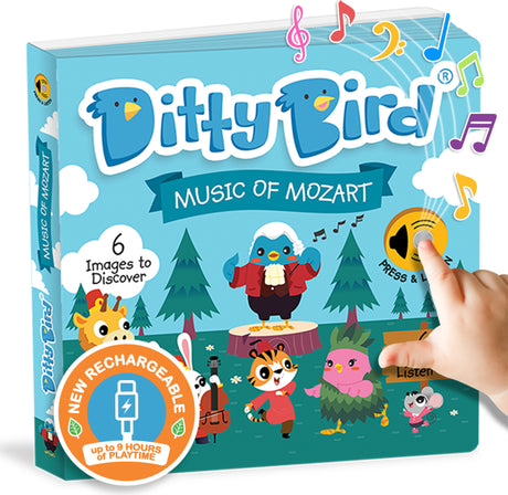 Ditty Bird | Music of Mozart | Interactive Classical Music Sound Book for toddlers 1- 3 | Musical books for 1 year old