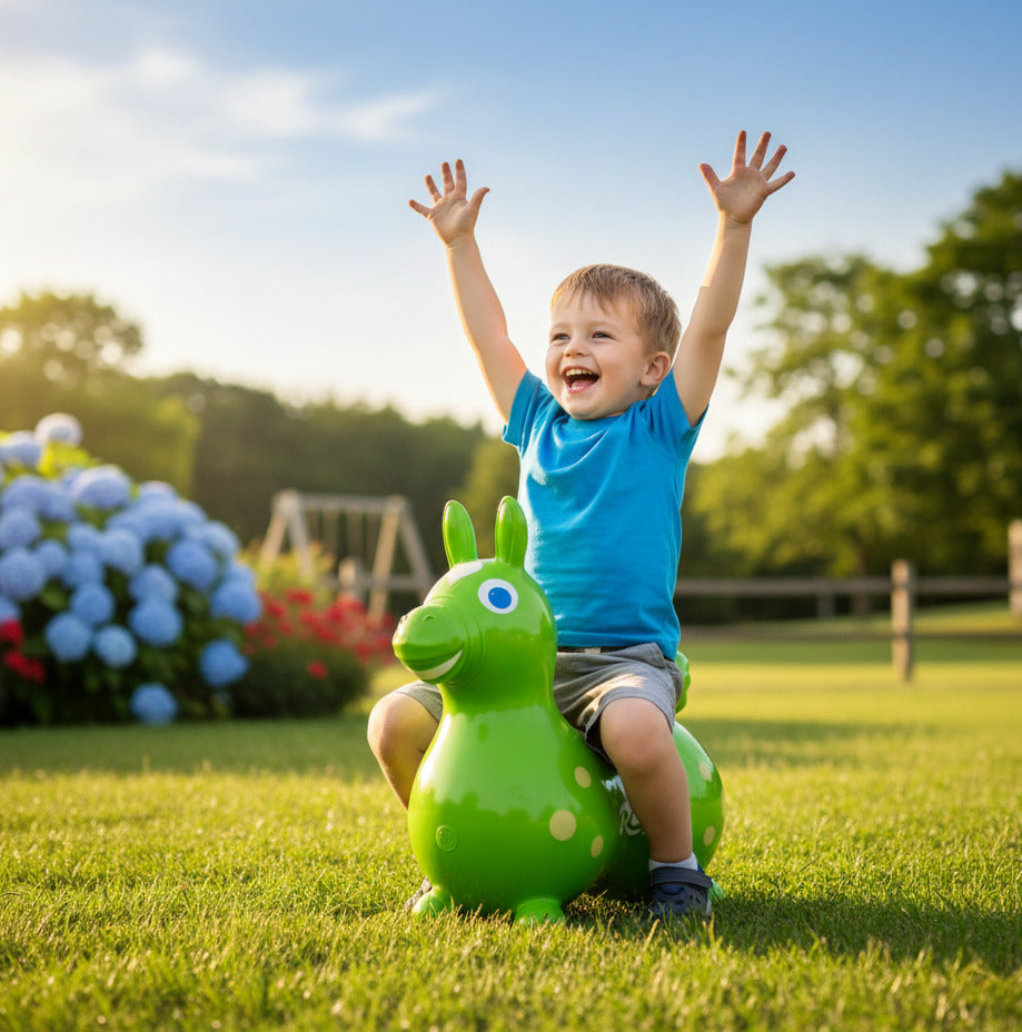 Rody Inflatable Bounce Horse (Lime Green)