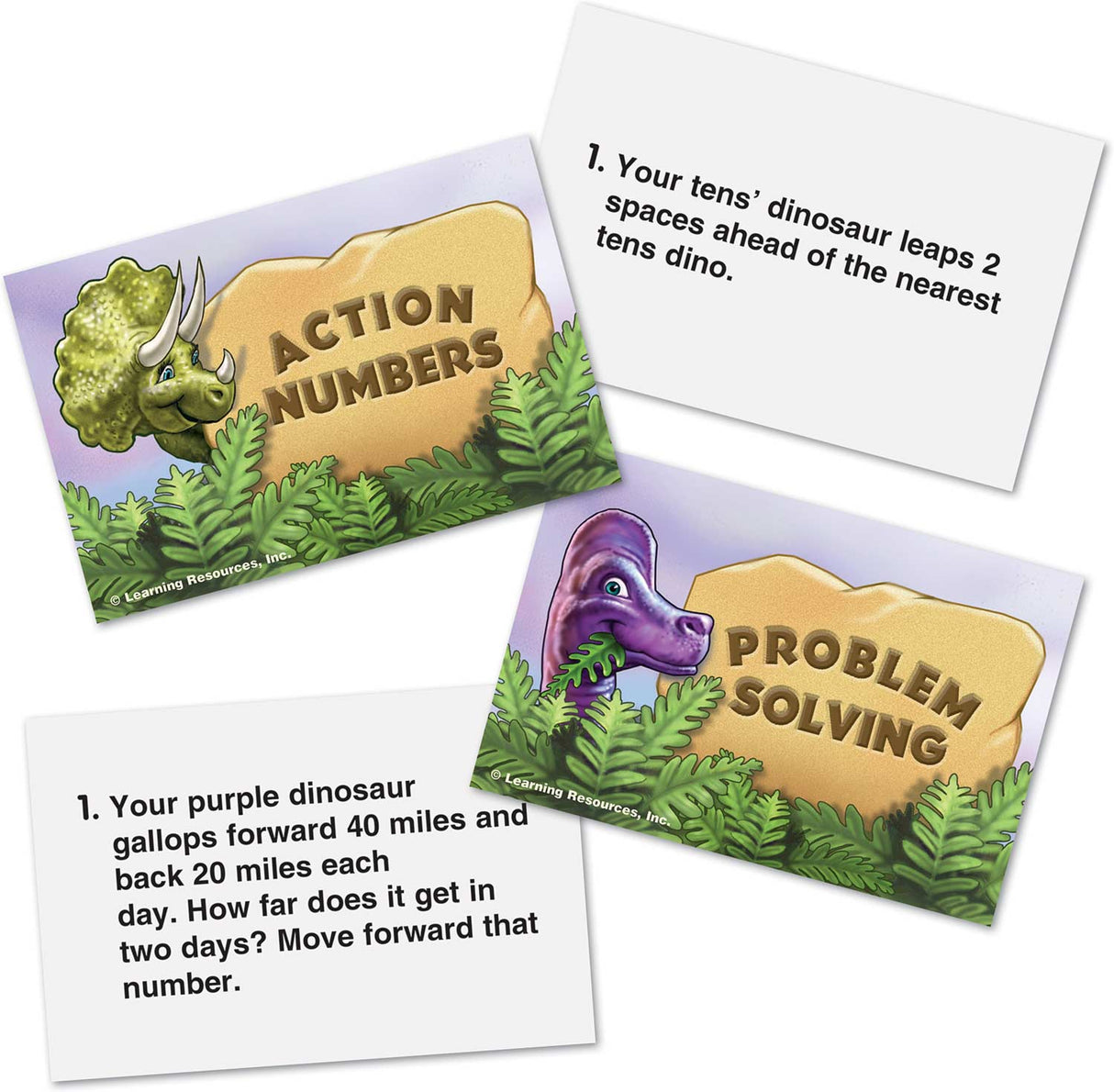 Dino Math Tracks Place Value Game