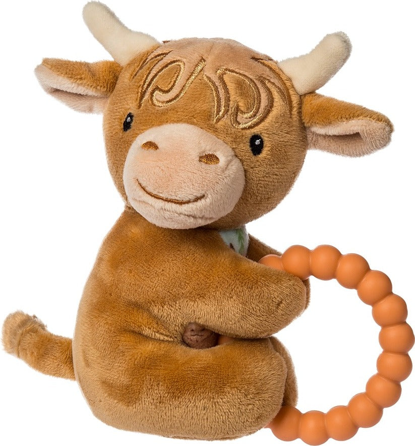 Hetty Highland Cow Teether Rattle - 6"