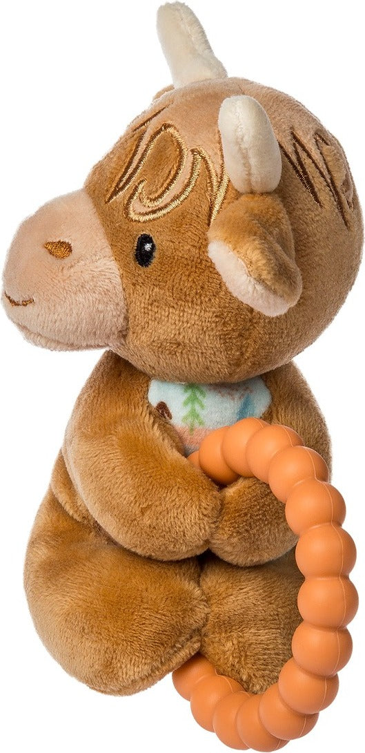 Hetty Highland Cow Teether Rattle - 6"