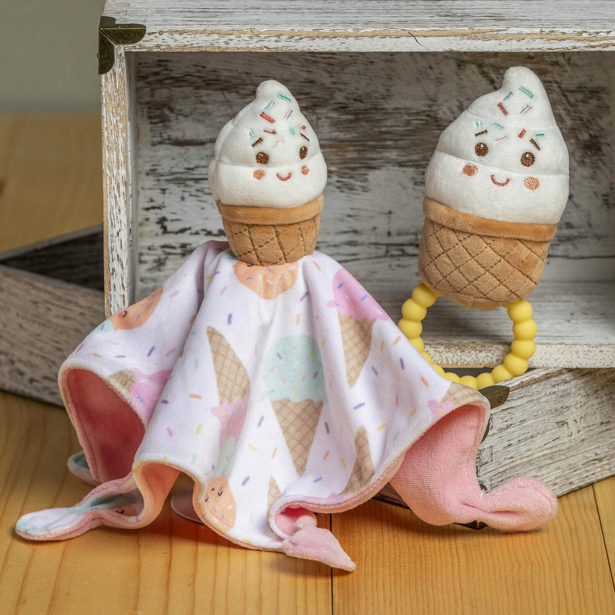 Sweet Soothie Sprinkly Ice Cream Teether Rattle - 5"