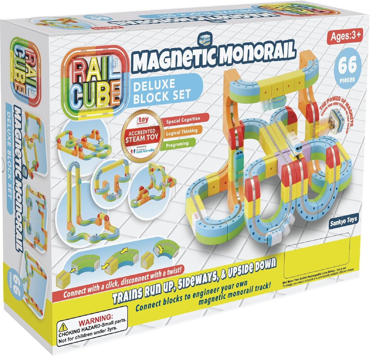 Rail Cube - Magnetic Monorail Deluxe Set