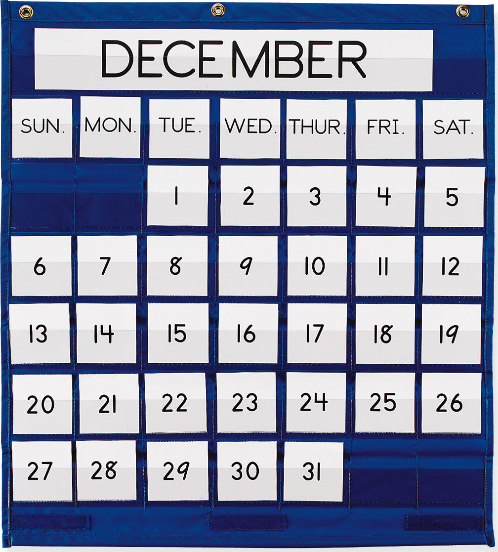 Monthly Calendar Pocket Chart
