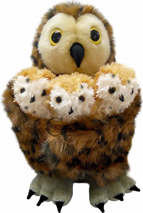 Hide-Away Puppets - Tawny Owl (with 3 Babies)