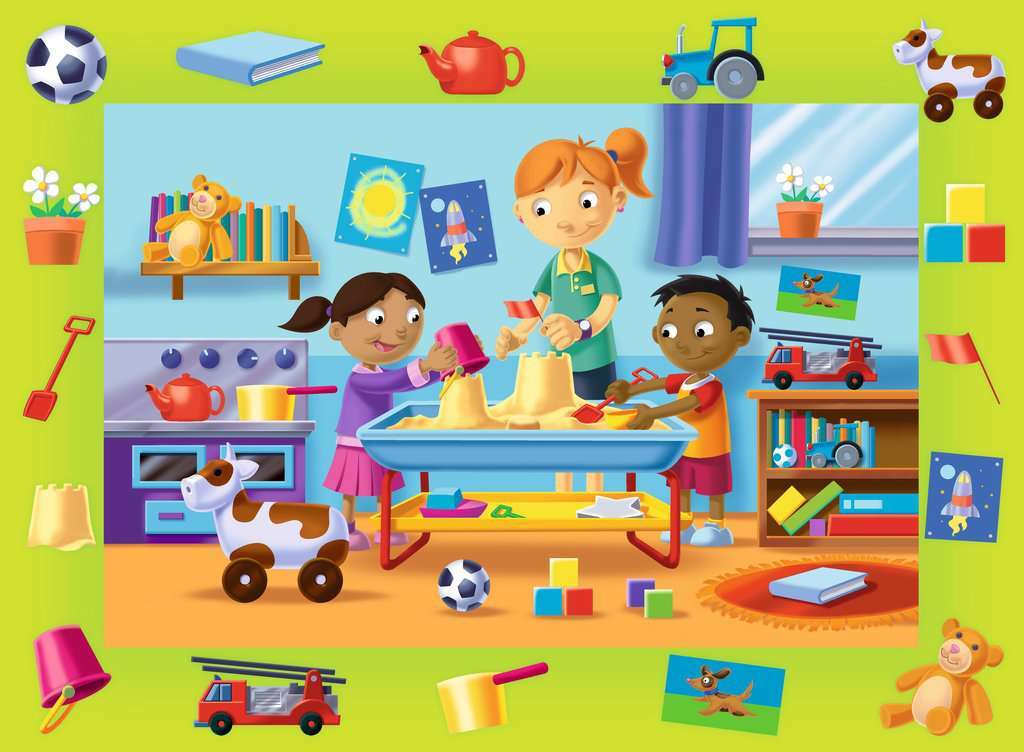 My First Puzzles: Fun Day at Playgroup (16 Piece Floor Puzzle)