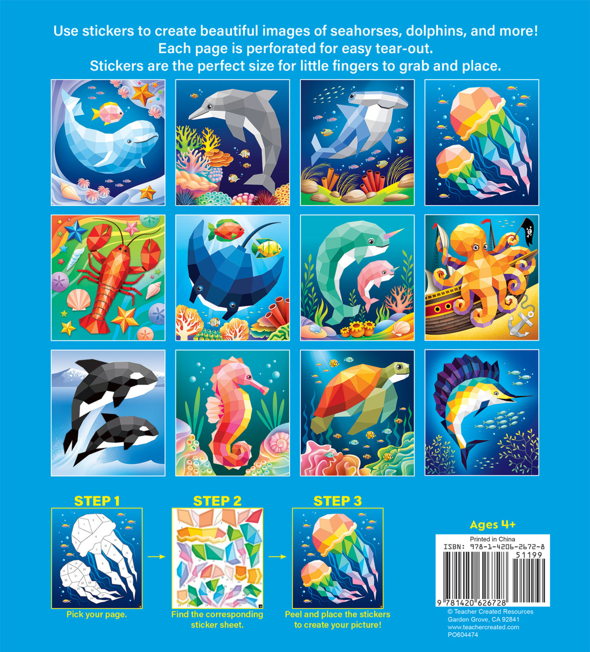 Ocean Life Modern Mosaics Stick to the Numbers