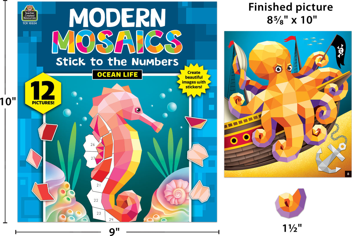 Ocean Life Modern Mosaics Stick to the Numbers