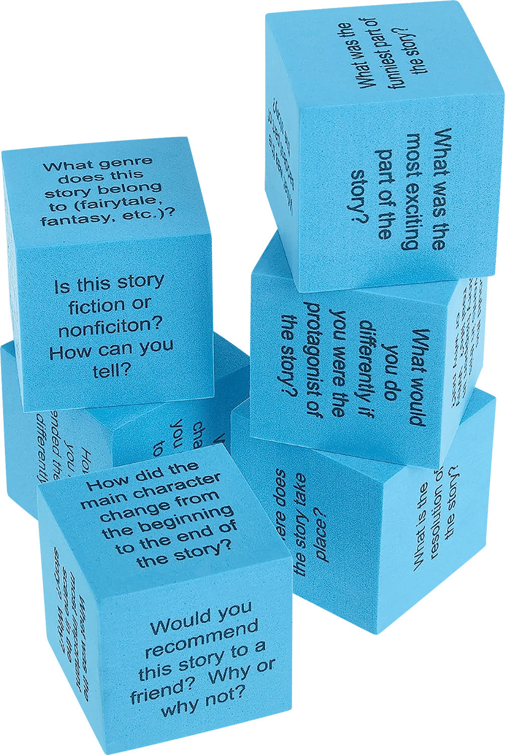 Foam Reading Comprehension Cubes