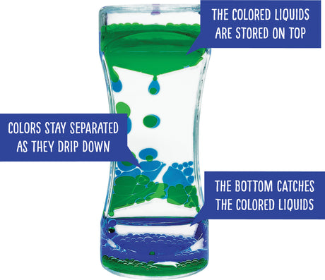 Green & Blue Liquid Motion Bubbler