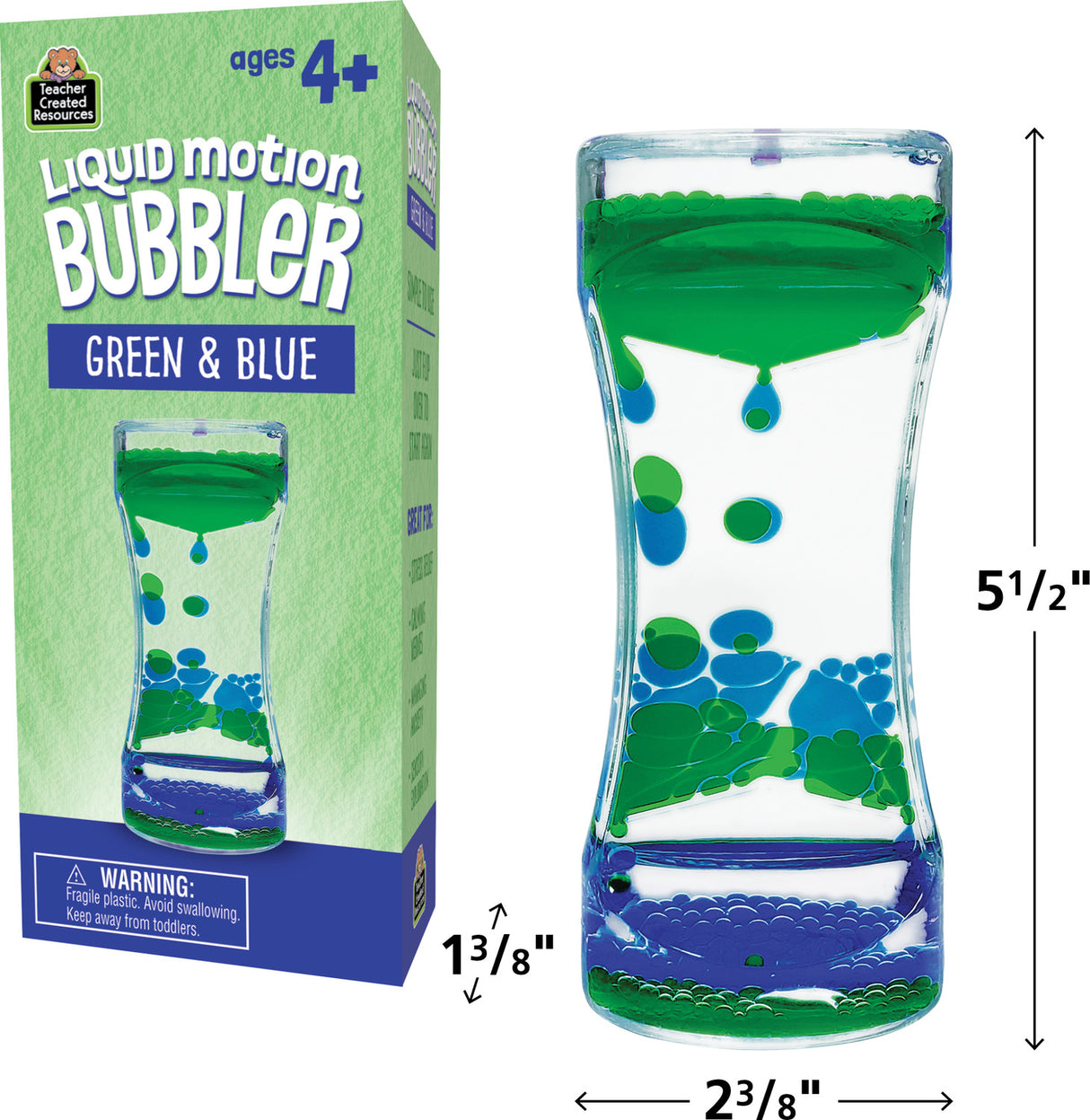 Green & Blue Liquid Motion Bubbler