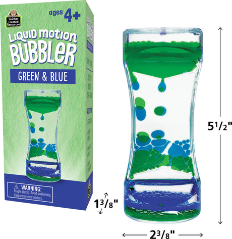 Green & Blue Liquid Motion Bubbler