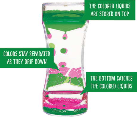 Pink & Green Liquid Motion Bubbler