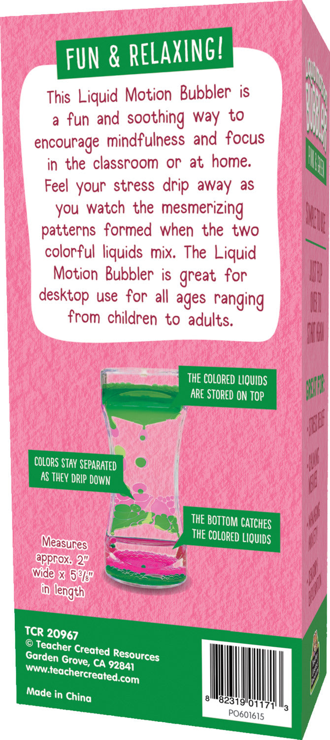 Pink & Green Liquid Motion Bubbler