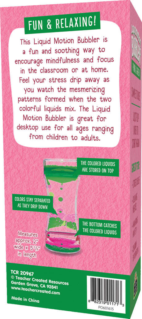 Pink & Green Liquid Motion Bubbler