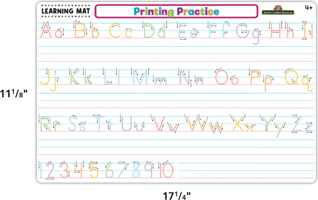 Printing Practice Learning Mat