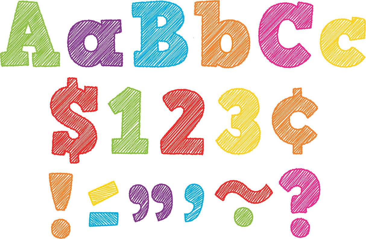 Scribble Bold Block 4" Letters Combo Pack