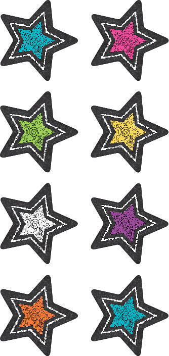 Chalkboard Brights Stars Mini Stickers