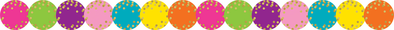 Confetti Circles Die-Cut Border Trim