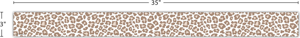 Blush Leopard Print Straight Border Trim