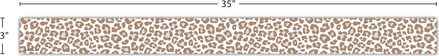 Blush Leopard Print Straight Border Trim