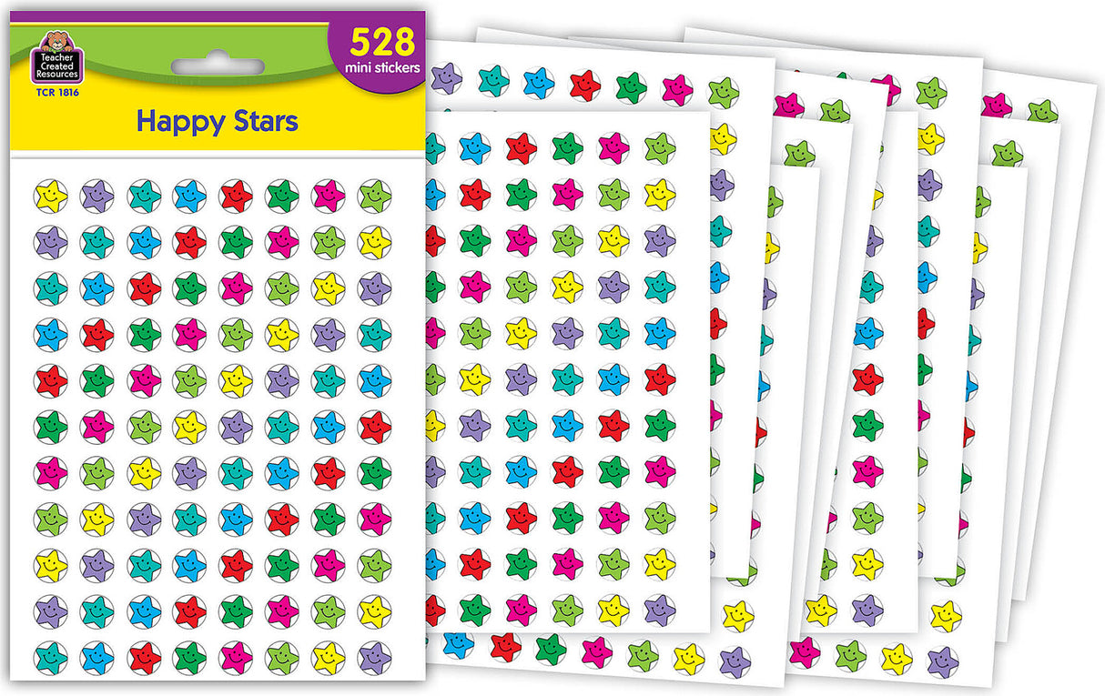 Smiley Stars Mini Stickers Valu-Pak
