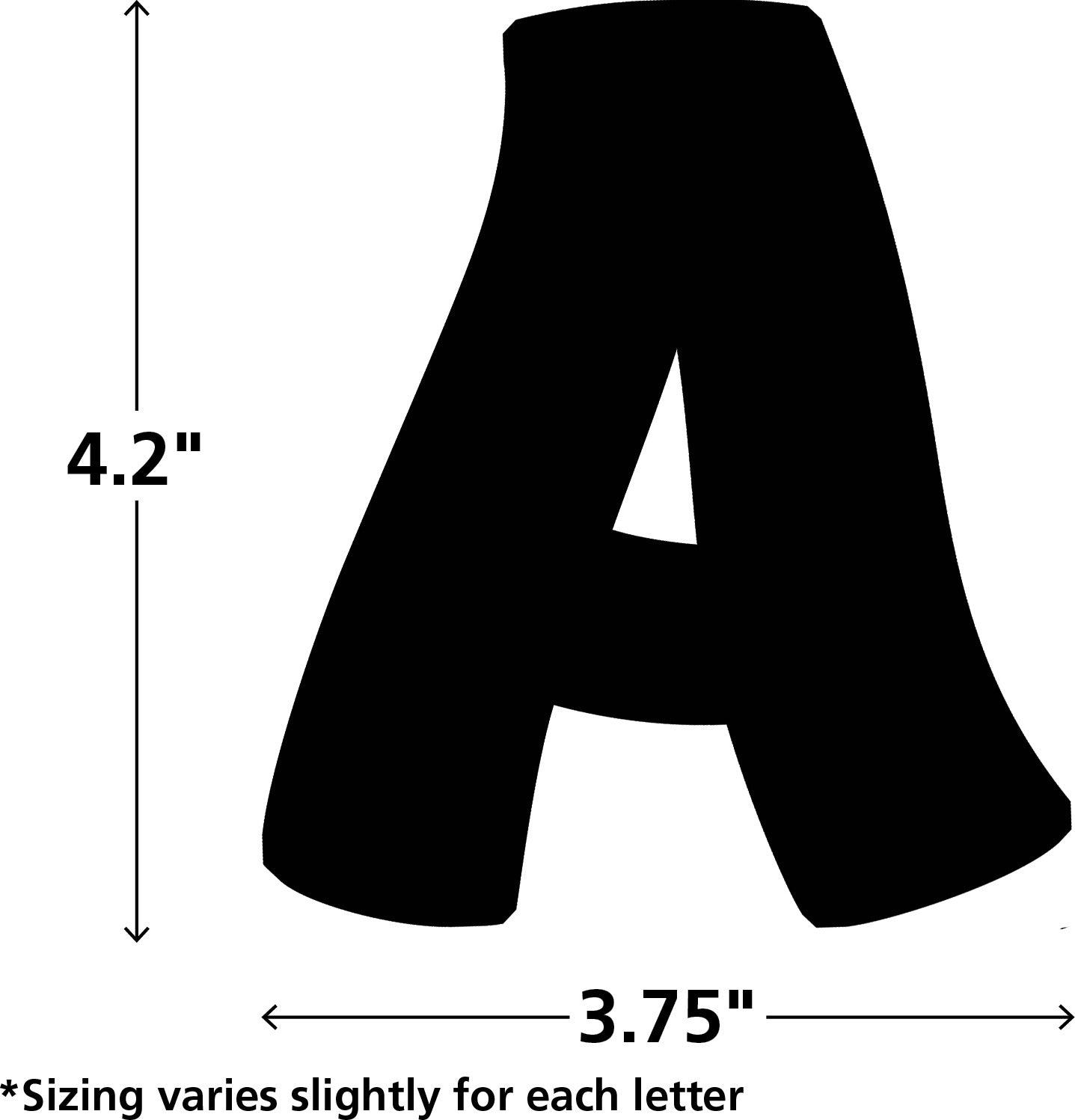 Black Funtastic 4" Letters Combo Pack