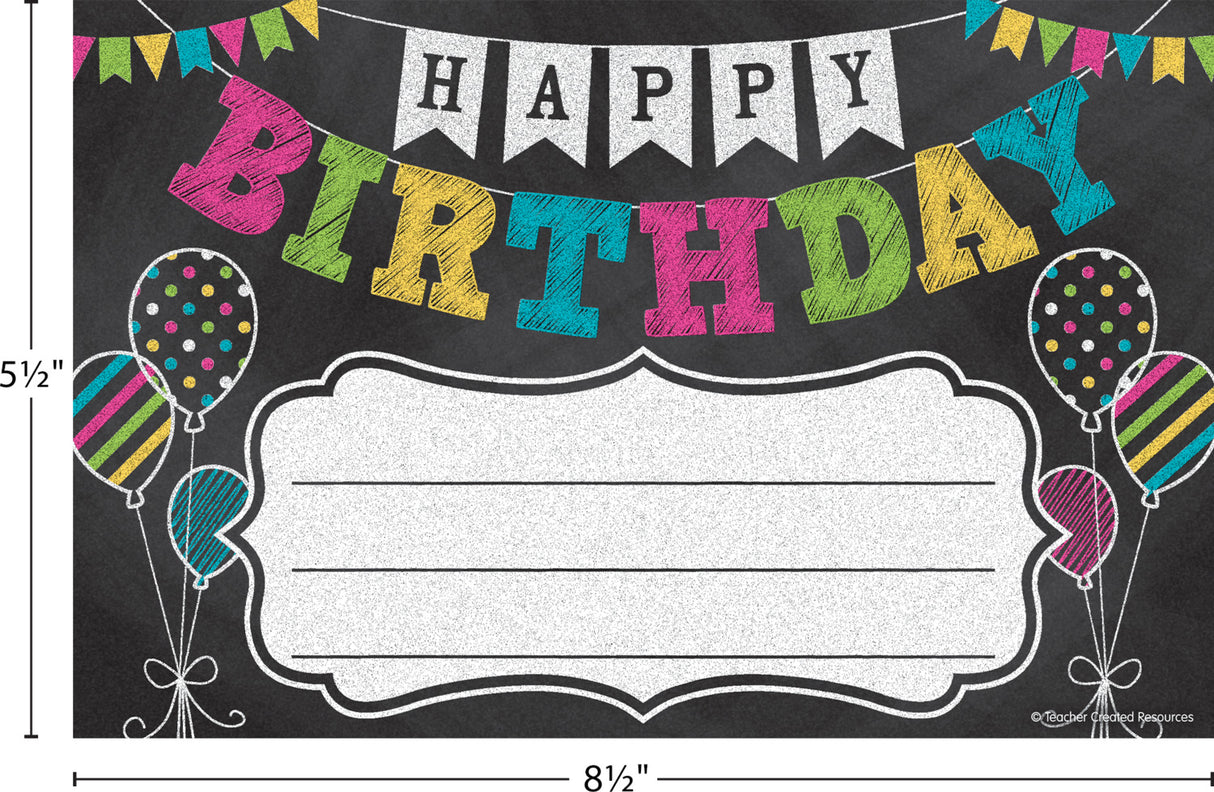 Chalkboard Brights Happy Birthday Awards