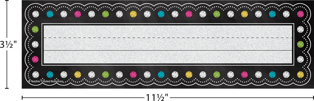 Chalkboard Brights Flat Name Plates