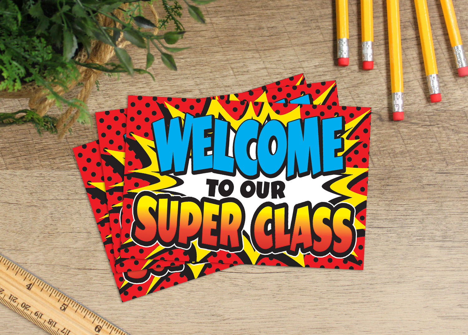 Superhero Welcome Postcards