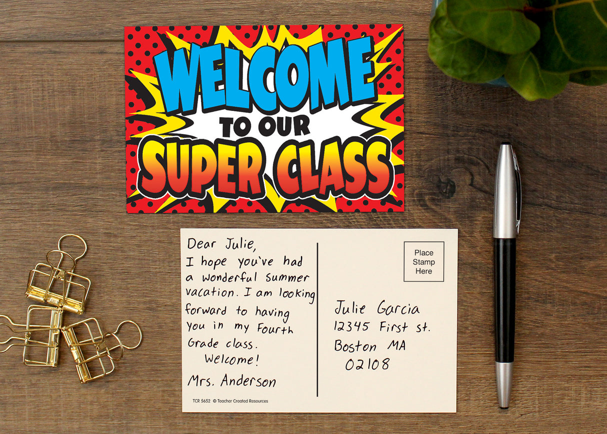 Superhero Welcome Postcards