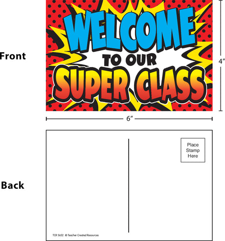 Superhero Welcome Postcards