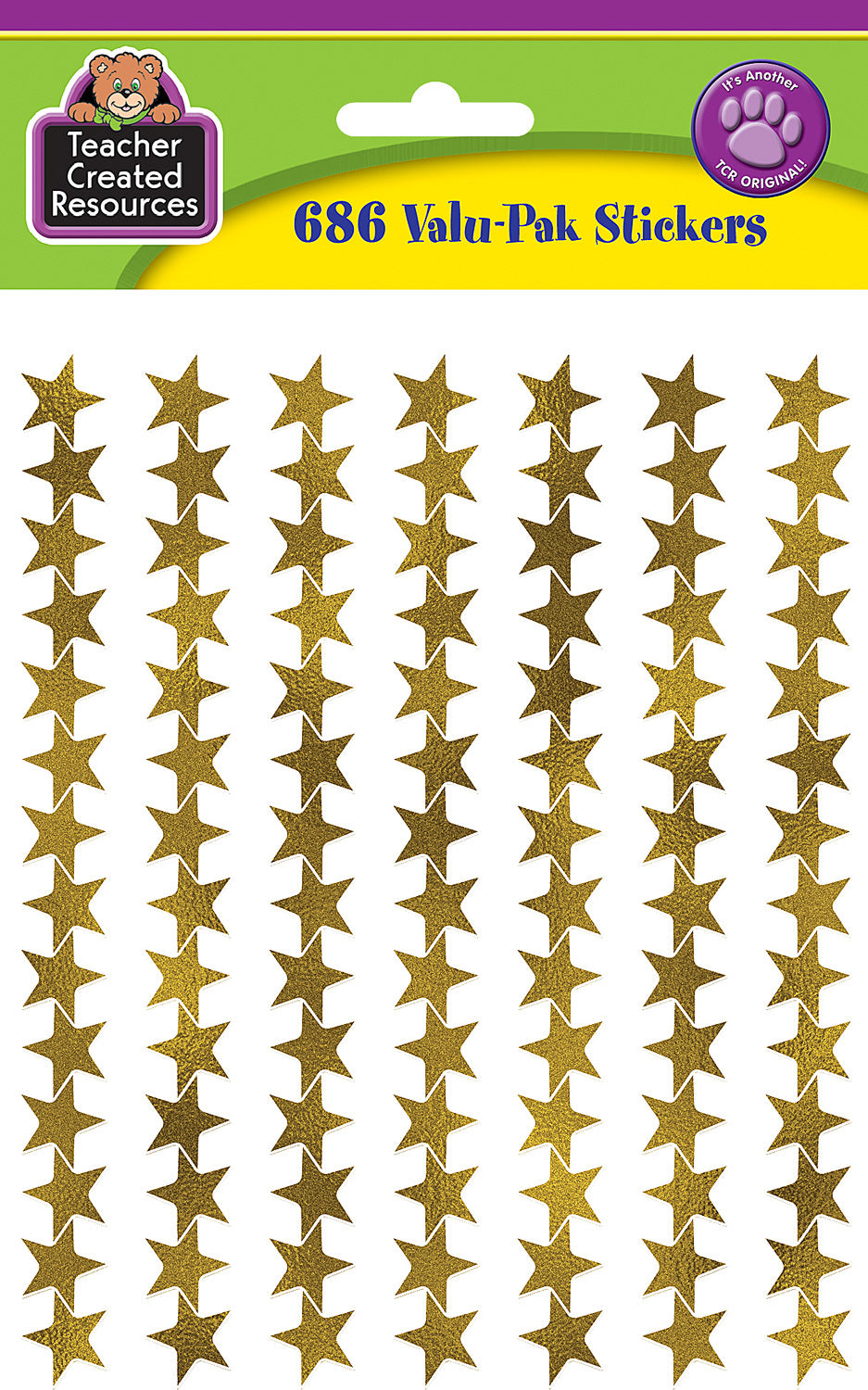 Gold Foil Star Stickers Valu-Pak