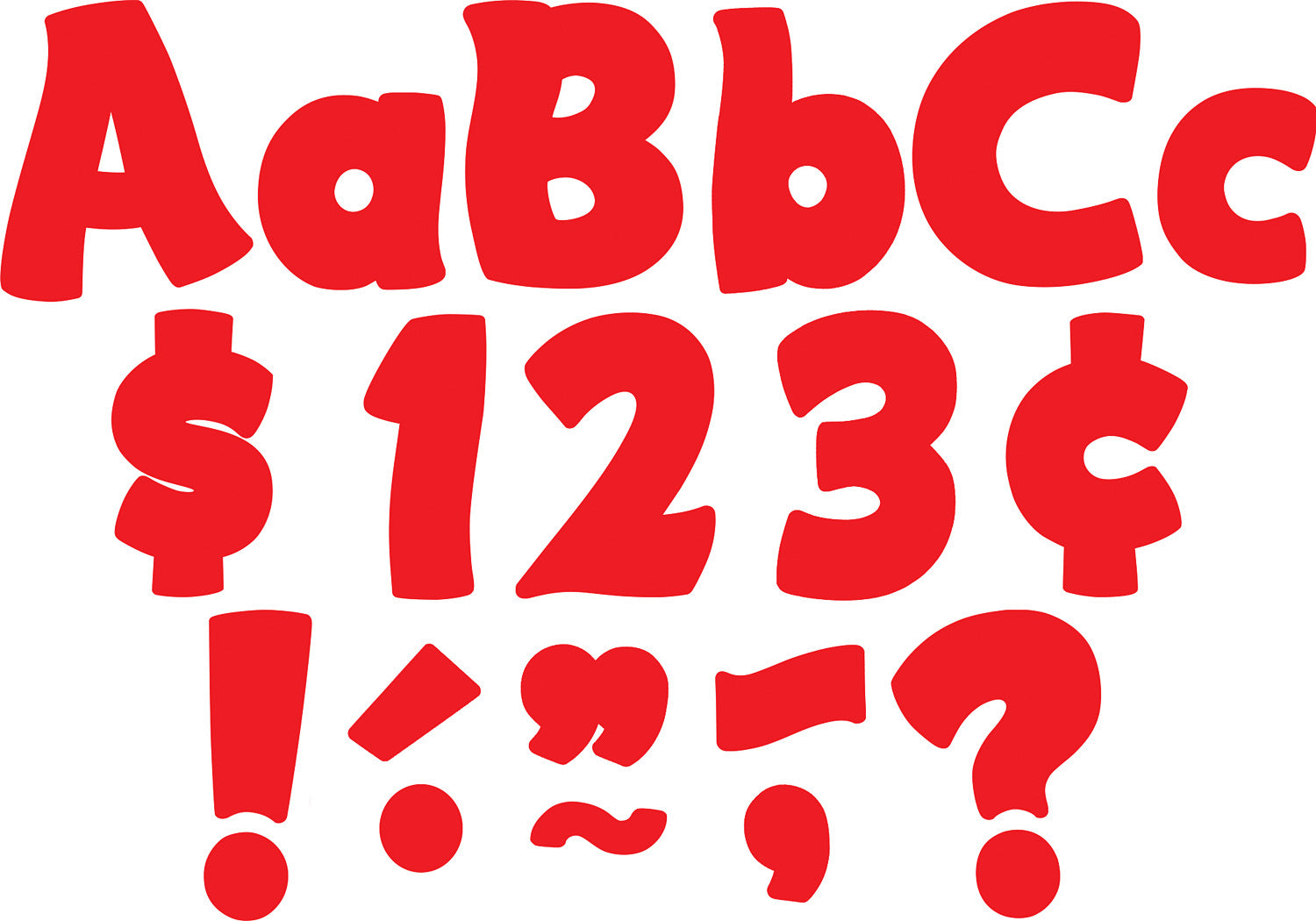 Red Funtastic 4" Letters Combo Pack