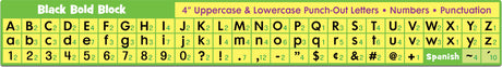 Black Bold Block 4" Letters Combo Pack